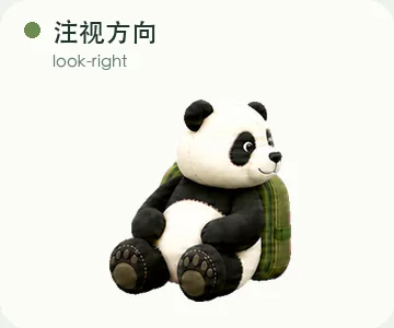 码团向右注视